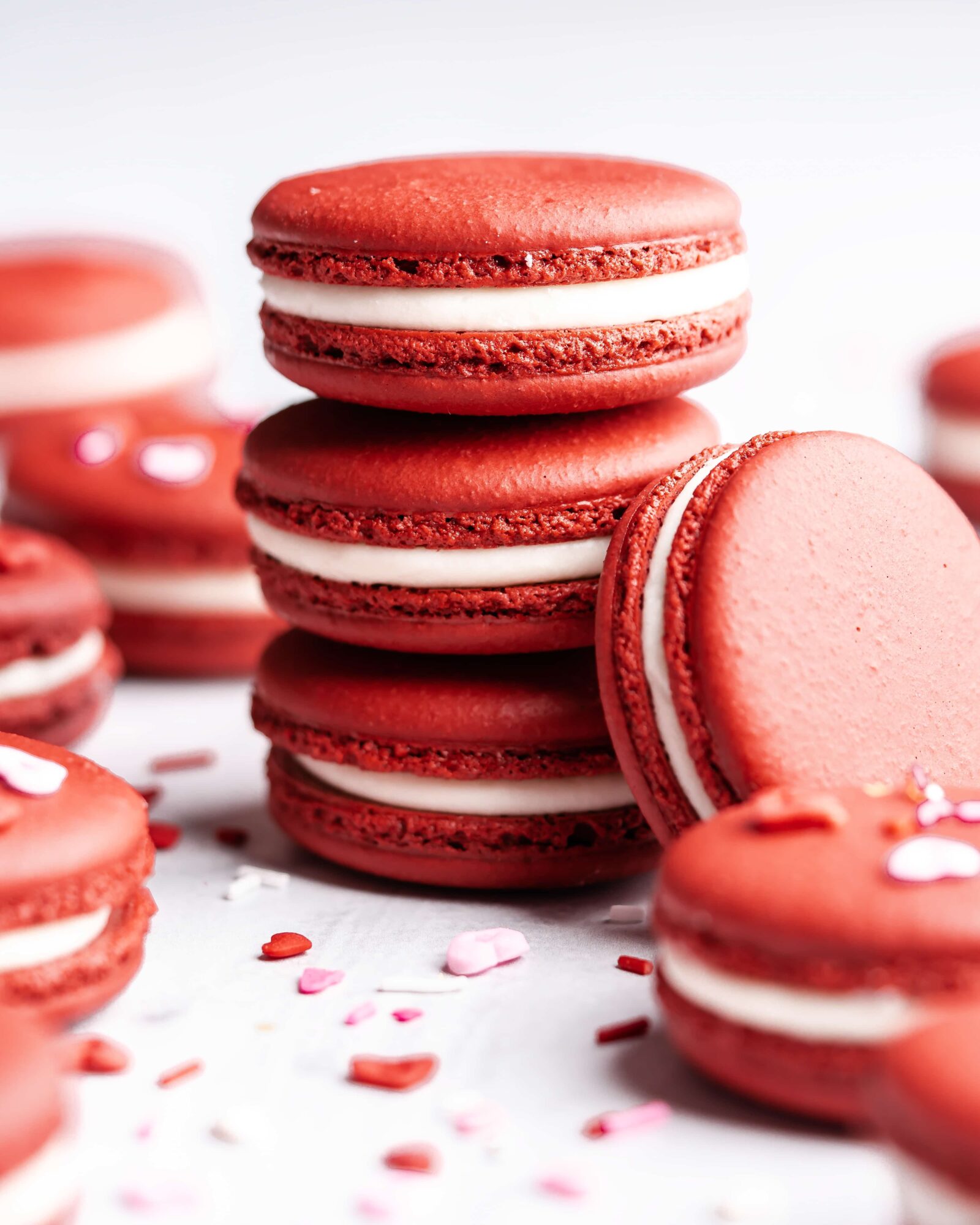 Red Velvet Macarons Italian Method Food Duchess