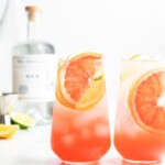 Refreshing, subtly sweet, and slightly tart, these Gin Elderflower and Aloe Spritzers are the perfect cocktail for any occasion.