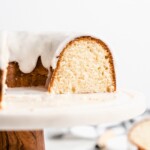 Moist and delicious this vanilla cardamom bundt cake is beautifully fragrant and topped with a vanilla bean glaze