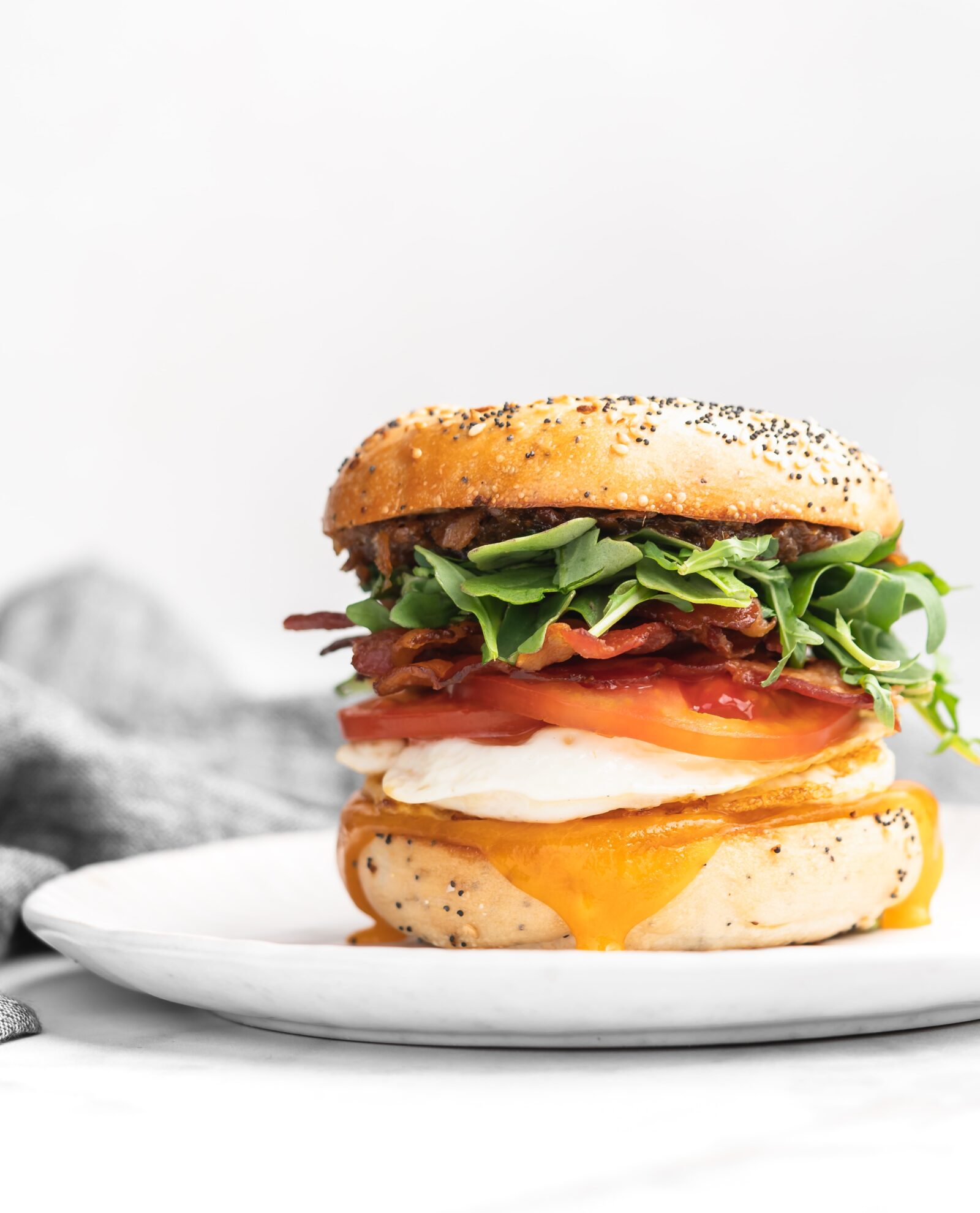 Bagel Breakfast Sandwich With Bourbon Bacon Jam Food Duchess 4219