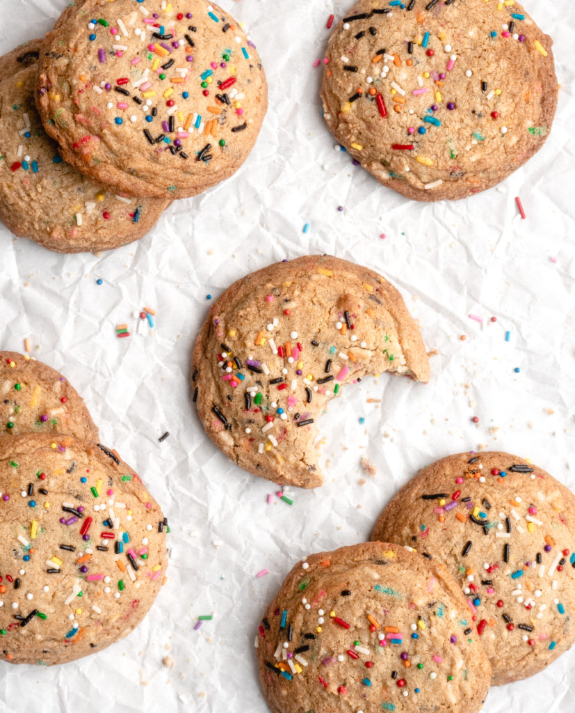 Funfetti Cookie dough, full of rainbow sprinkles