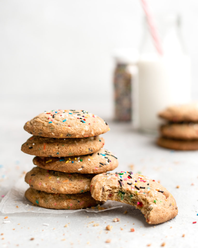 Funfetti Cookie dough, full of rainbow sprinkles