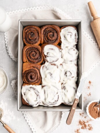 These Gingerbread Brioche Rolls are spiced with cinnamon, ginger, and allspice for that perfect holiday flavor