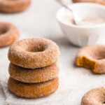 These easy to make Baked Pumpkin Donuts are covered in a cinnamon sugar coating.