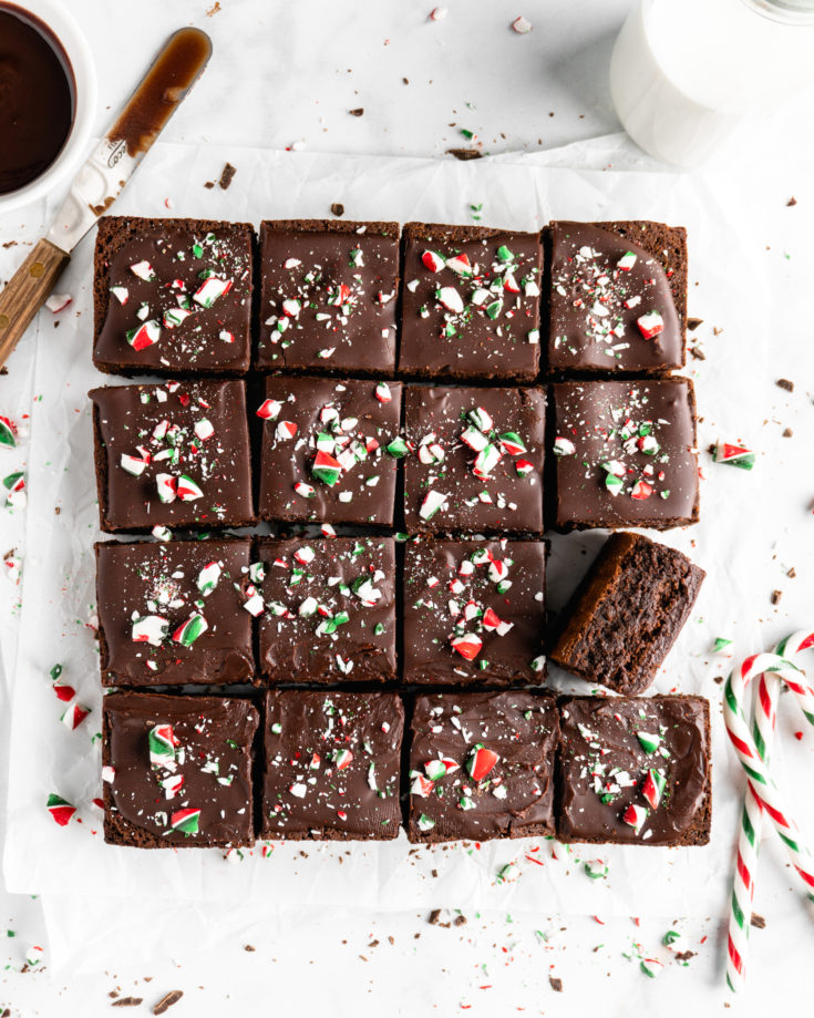 One Bowl Fudgy Peppermint Brownies - Food Duchess