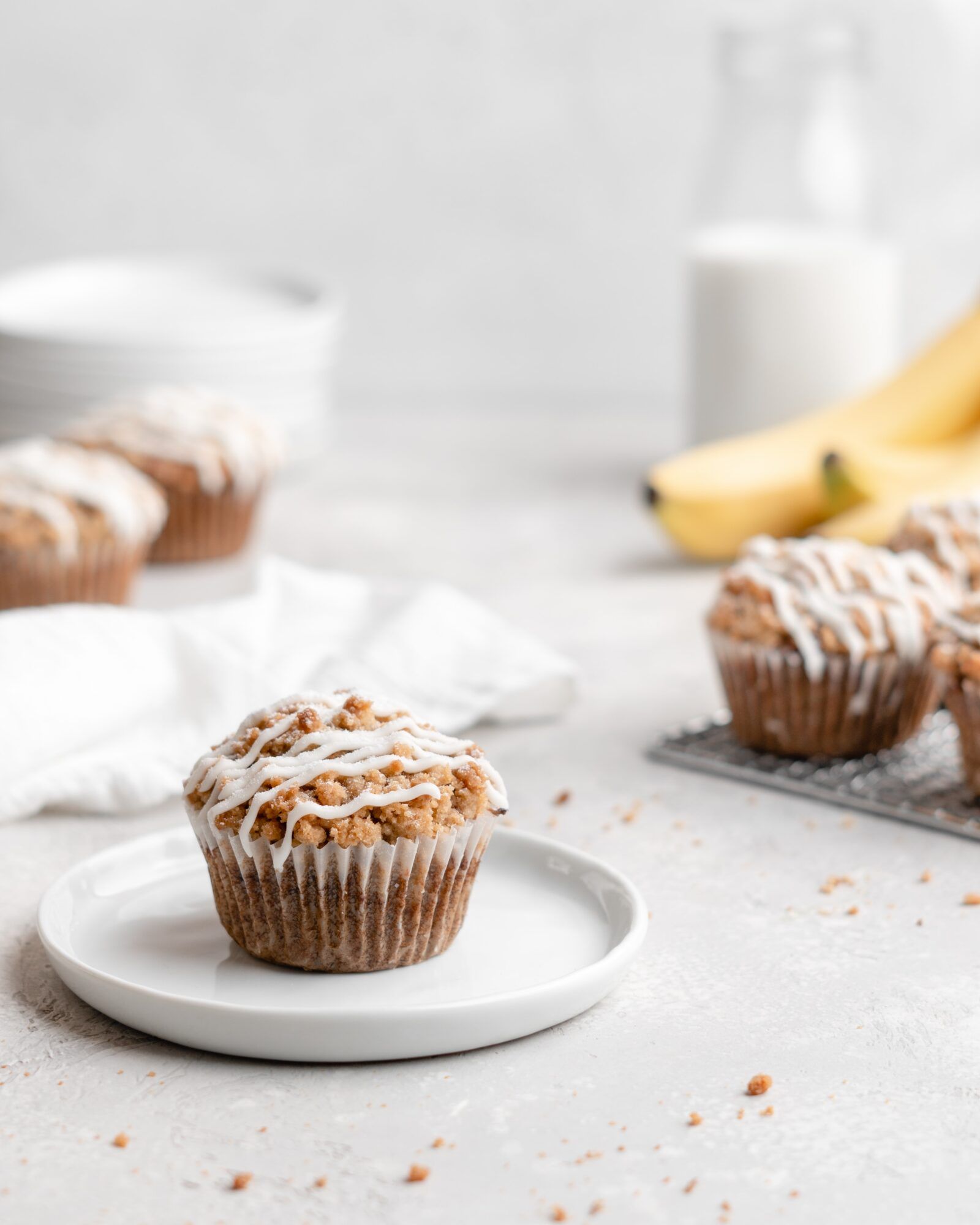 Glazed Banana Streusel Muffins Food Duchess Glazed Banana Streusel Muffins Food Duchess