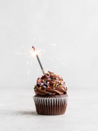 These Chocolate Cupcakes are moist and fluffy, and jam-packed with rich chocolate flavor! Topped with a rich, buttery chocolate buttercream. Super simple, quick, and easy chocolate cupcake recipe!