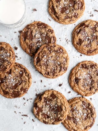 Double Rye Chocolate Chip Cookies are tangy and nutty thanks to rye flour and rye whisky