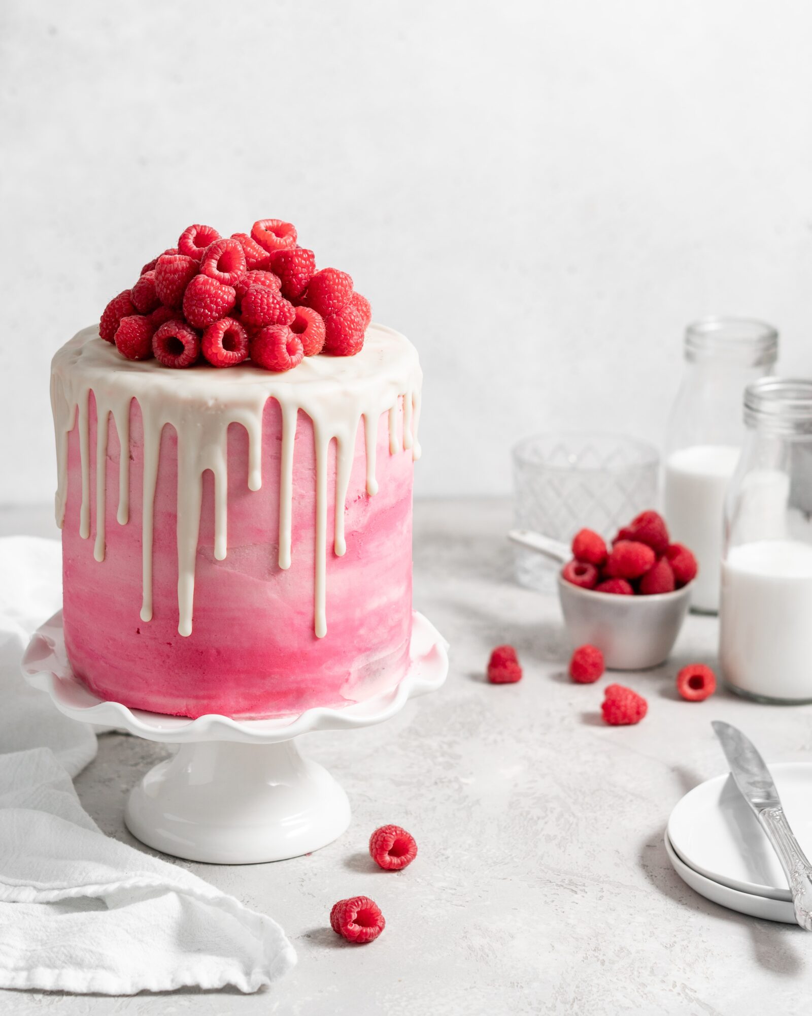 Raspberry White Chocolate Layer Cake - Food Duchess