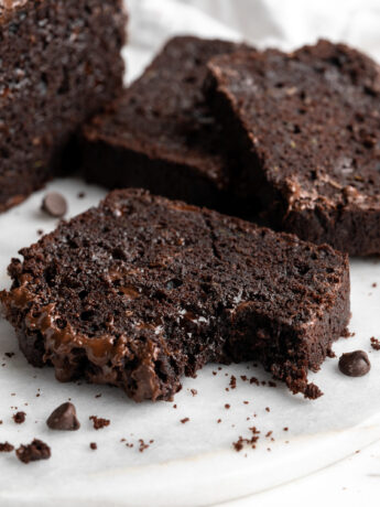 chocolate zucchini bread slices
